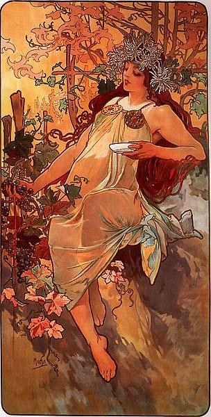 Alfons Mucha Autumn china oil painting image